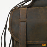 Hilason Soft Leather Horse Saddle Bag Dark Brown