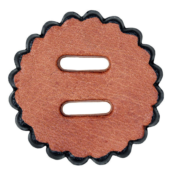 Rust wool saddle pad with scalloped edges and black binding - Uhorse