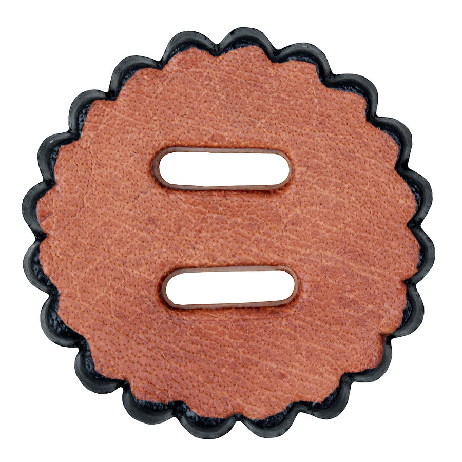 Rust wool saddle pad with scalloped edges and black binding - Uhorse
