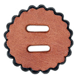 1" Hilason Slotted Scalloped Leather Rosette Concho Saddle Tan 6 piece - Uhorse