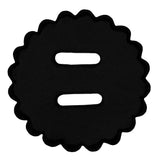 1" Hilason Slotted Scalloped Leather Rosette Concho Saddle Black 6 Pc by Hilason – Cowboy and equestrian accessories
