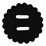1" Hilason Slotted Scalloped Leather Rosette Concho Saddle Black 12 piece - Uhorse