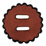1" Hilason Slotted Scalloped Leather Rosette Concho Saddle Mahogany 6 piece - Uhorse