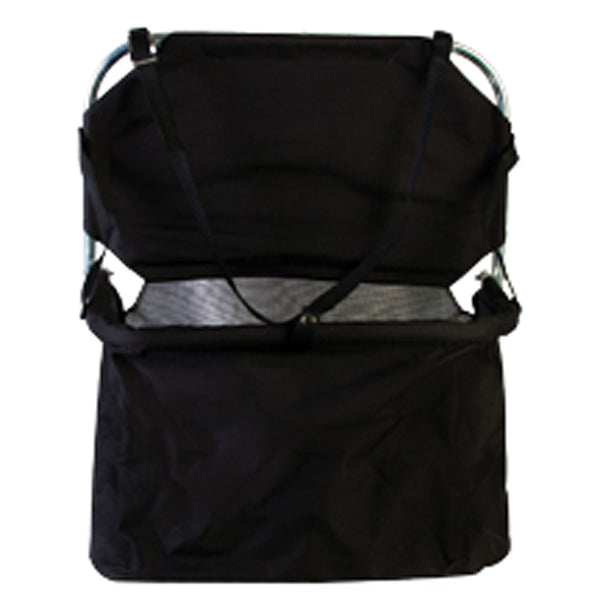 Black nylon horse hay bag with mesh panels - Uhorse