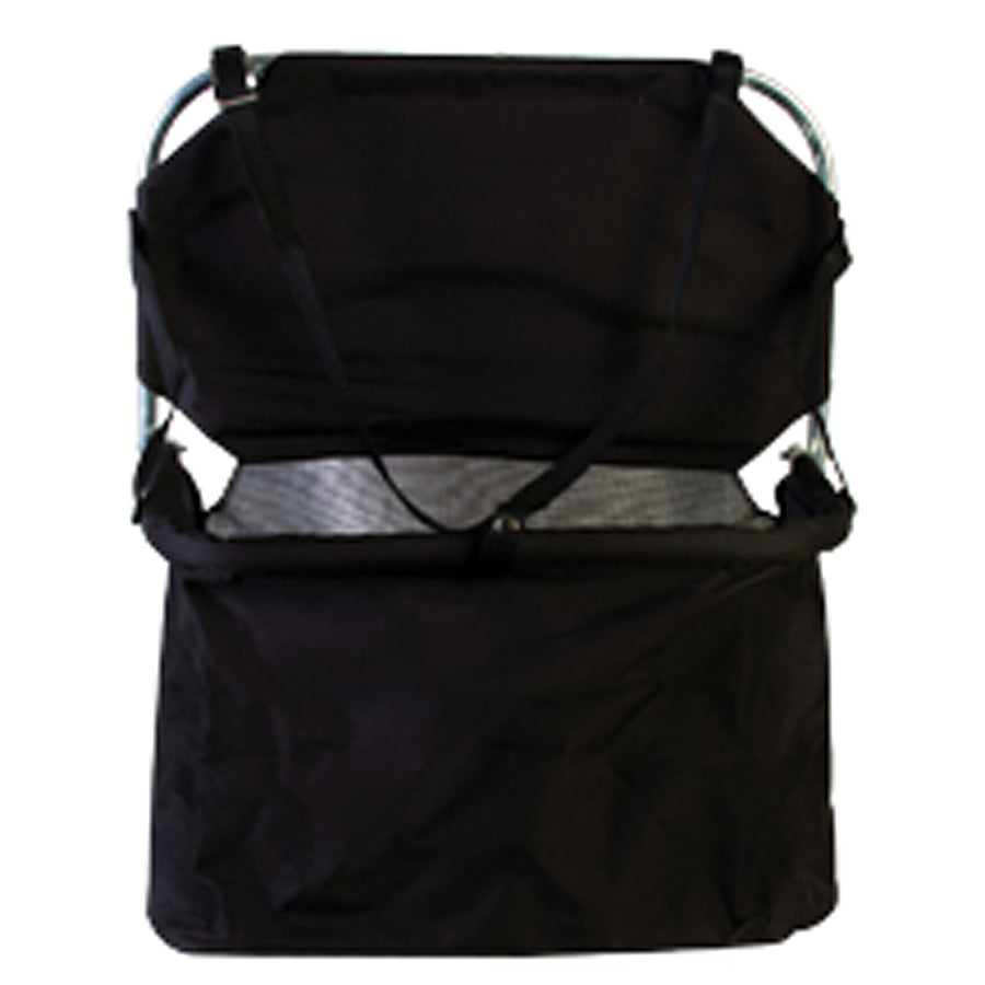 Black nylon horse hay bag with mesh panels - Uhorse