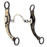 Hilason Cowboy Collection Floral Ported Chain Horse Bit Classic Steel Finish