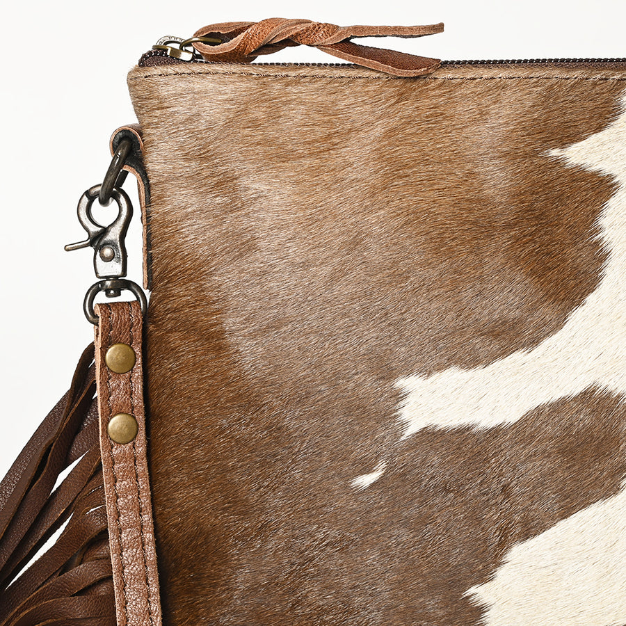 American Darling Western Small Crossbody Bag – Genuine Hair-On Cowhide Leather with Fringes, Adjustable Strap, Handcrafted in Texas