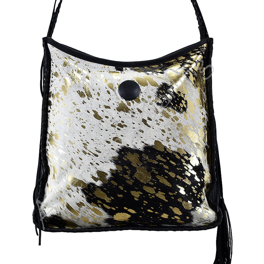 American Darling Hair-On Cowhide Crossbody Bag | Western Fringe Purse - Uhorse