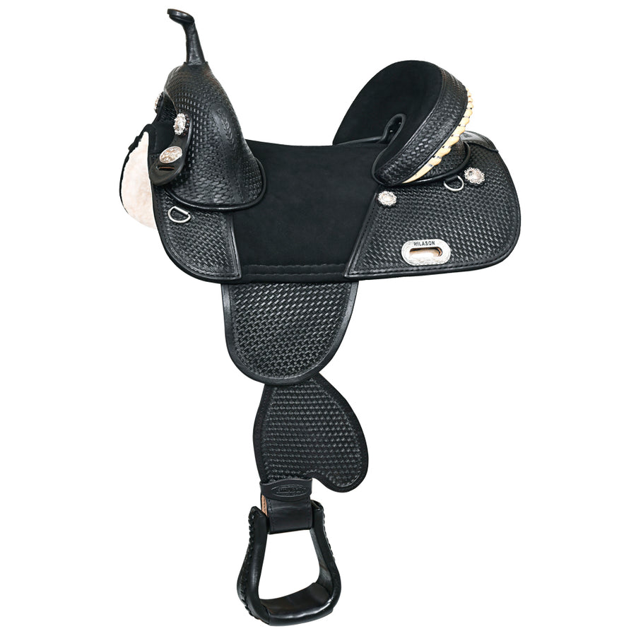 HILASON Western Horse Saddle Treeless American Leather Trail Barrel Tack | for Horses
