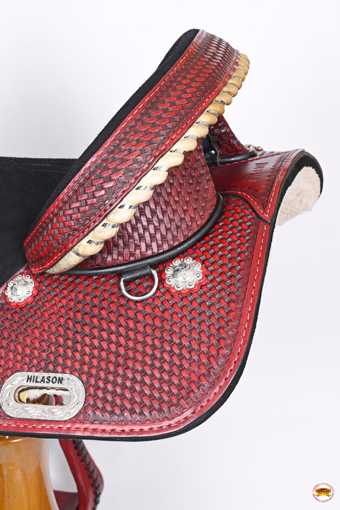 HILASON Western Horse Saddle Treeless American Leather Trail Barrel Tack | for Horses