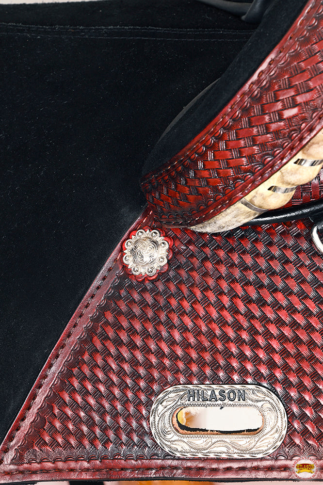 HILASON Treeless Trail Barrel American Leather Saddle Tack Set | Horse Western for Horses