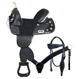 Hilason Western Horse Saddle Treeless American Leather Trail Barrel Tack - Uhorse