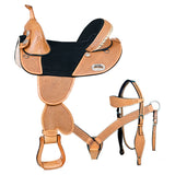 Hilason Western Horse Saddle Treeless American Leather Trail Barrel Tack - Uhorse