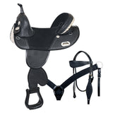 Hilason Western Horse Saddle Treeless American Leather Trail Barrel Tack - Uhorse