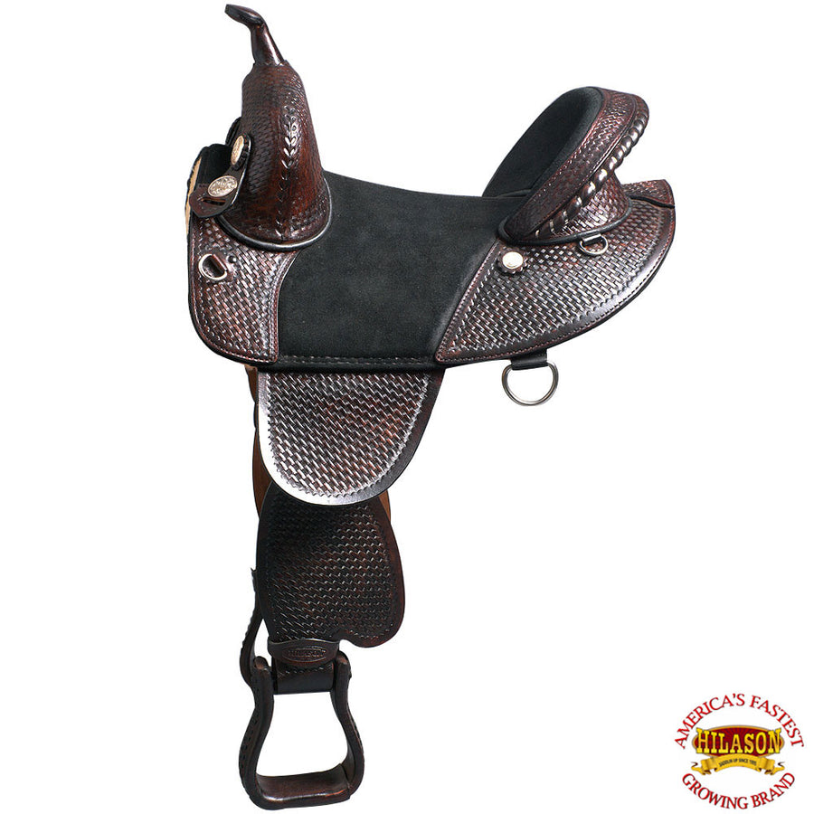 HILASON Western Horse Saddle Treeless American Leather Trail Barrel Tack | for Horses