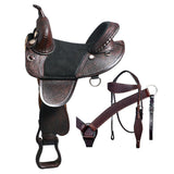 Hilason W. H. Saddle Treeless American Leather Trail Barrel Tk. –