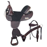 HILASON Western Horse Treeless Trail Barrel American Leather Saddle Tack | for Horses - Uhorse