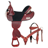 Hilason Western Horse Saddle Treeless American Leather Trail Barrel Tack - Uhorse