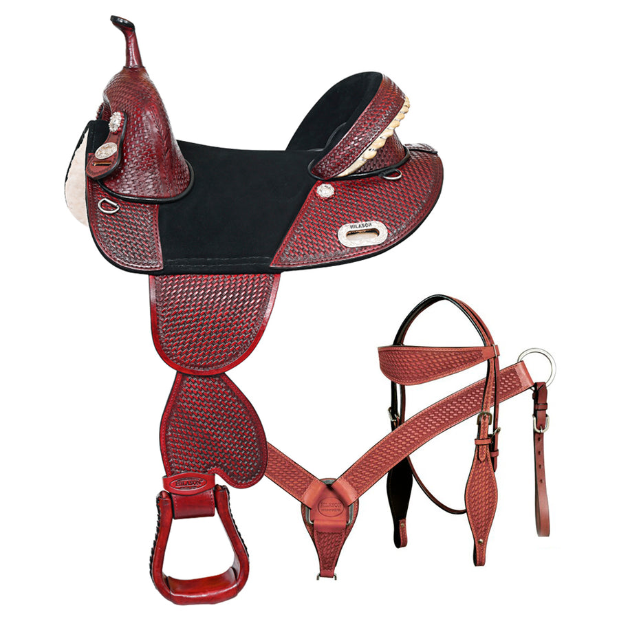 HILASON Western Horse Saddle Treeless American Leather Trail Barrel Tack | for Horses - Uhorse