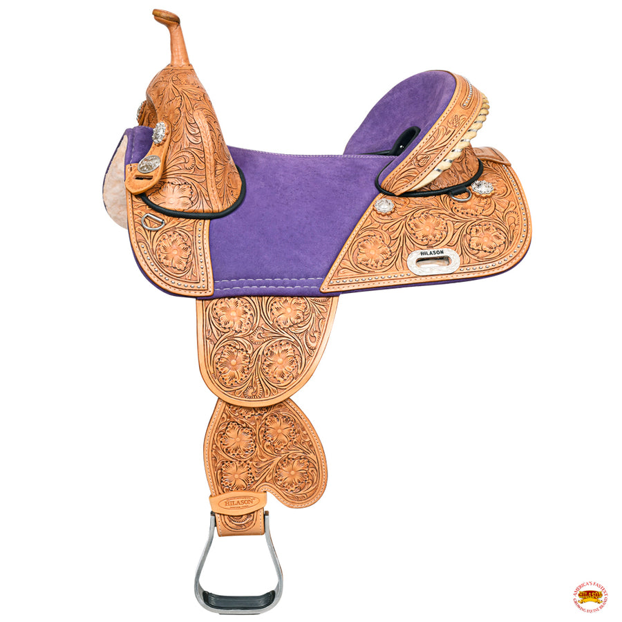 HILASON Western Horse Saddle Treeless Trail Barrel American Leather | for Horses