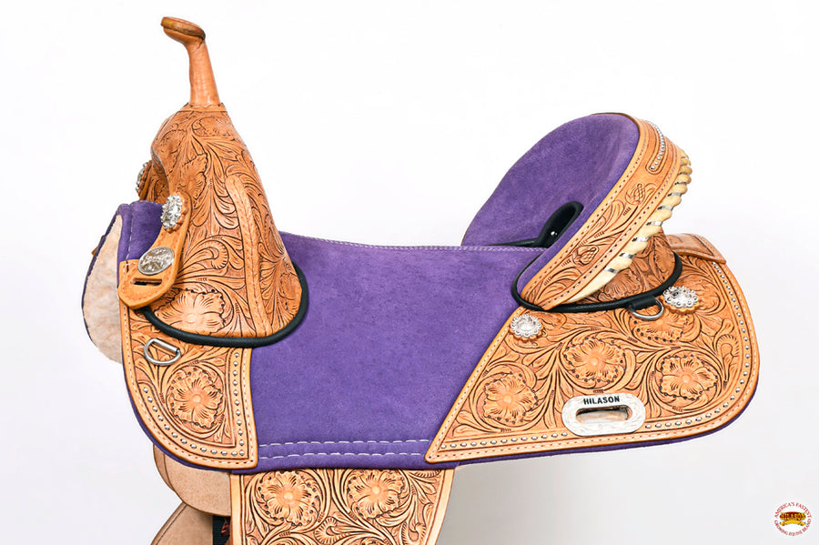 HILASON Western Horse Saddle Treeless Trail Barrel American Leather | for Horses