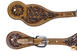 Hilason Western Spur Straps Leather Antique Brown