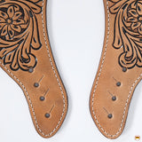 Hilason Western Men Spur Straps Leather Antique Brown