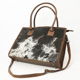 American Darling ADBGS118BRW Briefcase Hair On Genuine Leather Women Bag Western Handbag Purse