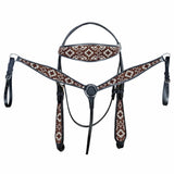 HILASON W. H. Leather Headstall & Breast Collar Tk. Set by Hilason – Cowboy and equestrian accessories
