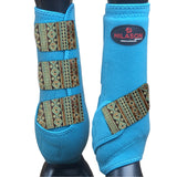 Hilason Horse Medicine Sports Boots Rear Leg Turquoise