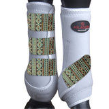 Large Hilason H. Medicine Sports Boots Rear Leg White by Hilason – Cowboy and equestrian accessories