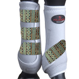 Large Hilason Horse Medicine Sports Boots Rear Leg White