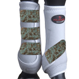 Hilason Horse Medicine Sports Boots Front Leg White