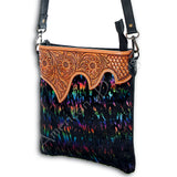 American Darling Crossbody Hair On Genuine Leather women bag western handbag purse