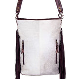 American Darling Messenger Hand Tooled Hair On Genuine Leather Women Bag Western Handbag Purse