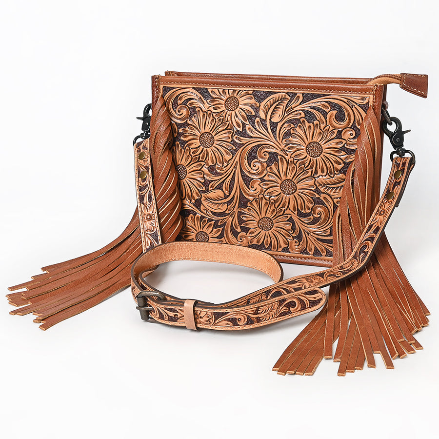 American Darling Hand Tooled Leather Messenger Bag - Uhorse
