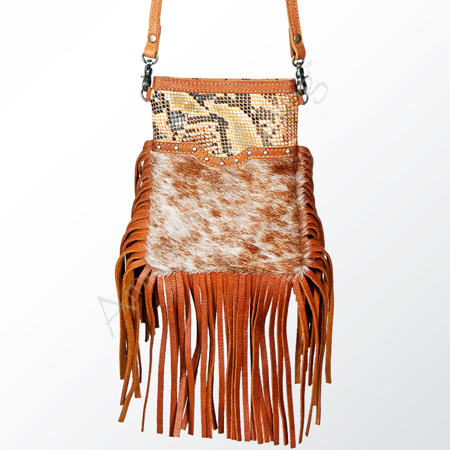 American Darling Women's Large Crossbody Bag Hand Tooled Hair on Genuine Leather Handbag and Ladies Purse