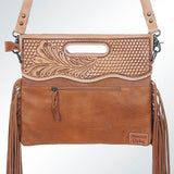 American Darling Clutch Hand Tooled Hair On Genuine Leather Women Bag Western Handbag Purse