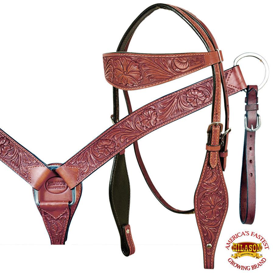 HILASON Horse Saddle American Leather Trail Barrel Racing | Western Treeless for Horses