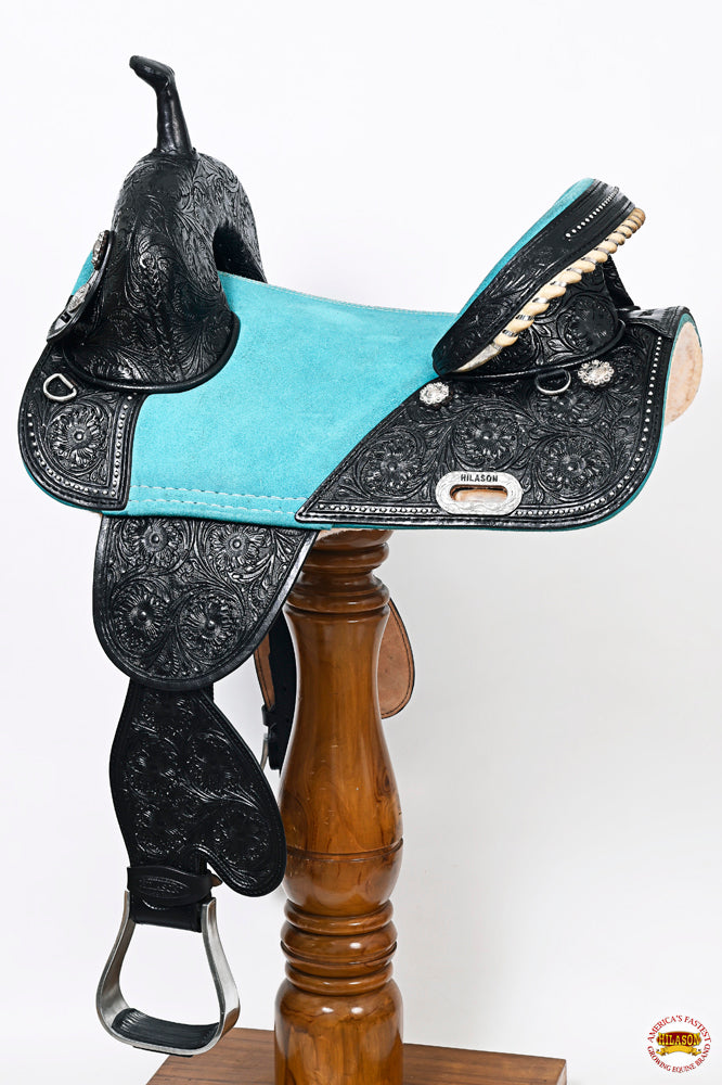 HILASON Western Horse Saddle Treeless American Lather Trail Barrel Tack | for Horses Leather