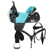 Hilason Western Horse Saddle Treeless American Lather Trail Barrel Tack - Uhorse