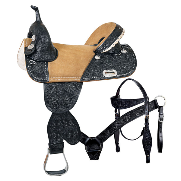 Hilason Western Horse Treeless Trail Barrel American Leather Saddle - Uhorse