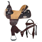 Hilason Western Horse Saddle Treeless American Leather Trail Barrel - Uhorse