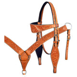 HILASON Treeless Horse Western Trail Barrel Racing American Leather Saddle With Tack Set