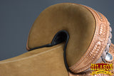 HILASON Treeless Western Trail Barrel Racing American Leather Saddle With Tack Set