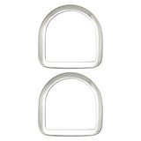 2 piece 2-1/2 In X Stainless Steel Horse Beveled Saddle Rigging Dee - Uhorse