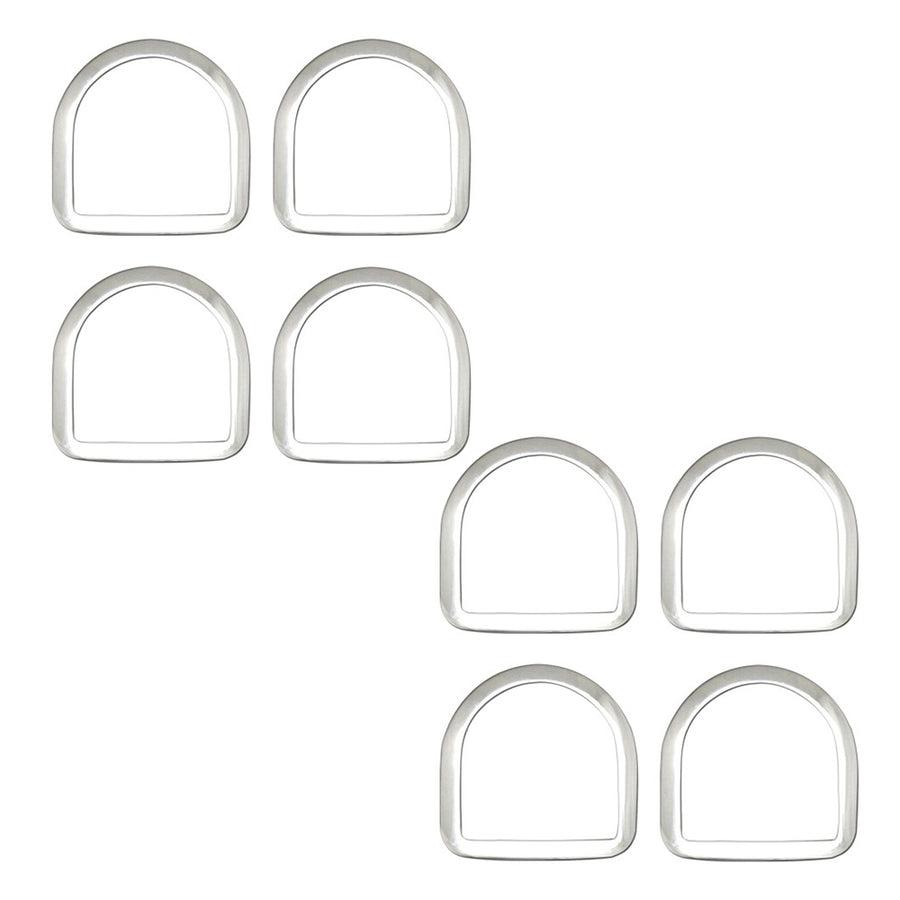 8 piece 2-1/2 In X Stainless Steel Horse Beveled Saddle Rigging Dee - Uhorse
