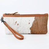 American Darling ADBG344TAW Wristlet Hair On Genuine Leather Women Bag Western Handbag Purse
