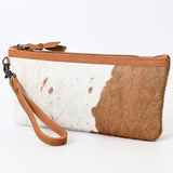 American Darling ADBG344TAW Wristlet Hair On Genuine Leather Women Bag Western Handbag Purse