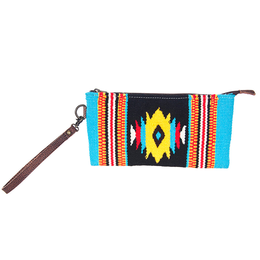 American Darling Wristlet Bag Handcrafted from Floral Embossed Damascus Genuine Leather with YKK Zipper and Wrist Strap